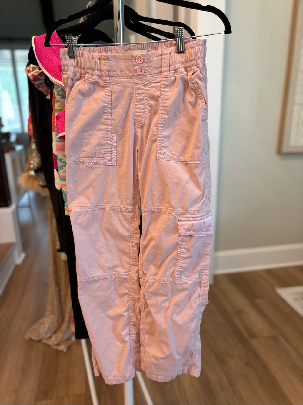 abercrombie kids Light Pink Cargo Joggers